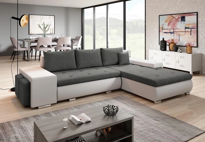 ROMEO MINI rozkládací sedačka s úložným prostorem a dvěmi taburety