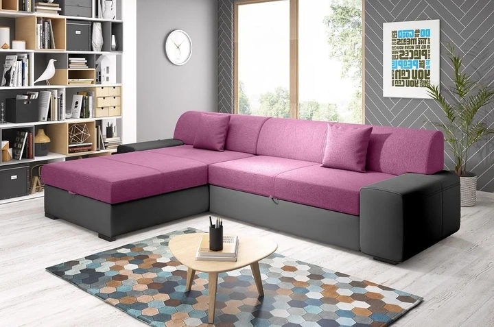 FEDERIKO rohová rozkládací sedačka s úložným prostorem