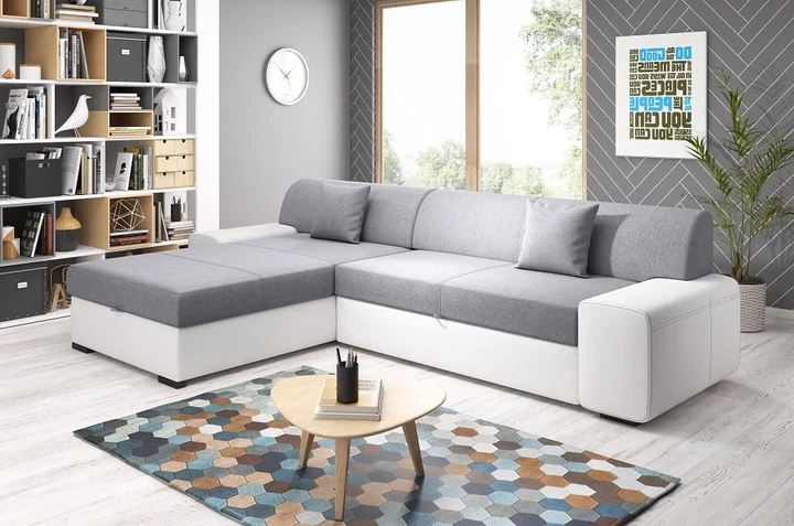 FEDERIKO rohová rozkládací sedačka s úložným prostorem