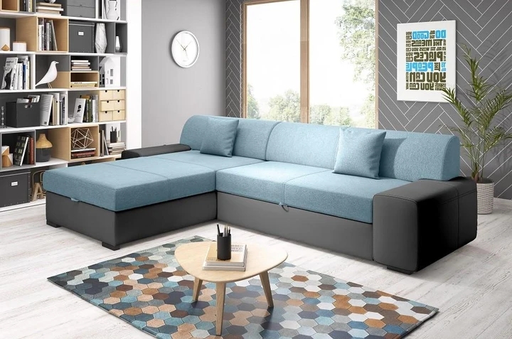 FEDERIKO rohová rozkládací sedačka s úložným prostorem