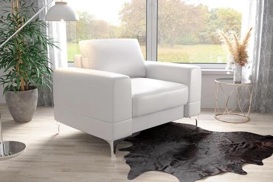 SANSA moderní křeslo v pravé kůži