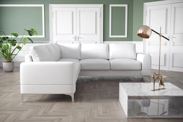 SANSA MAX moderní rozkládací rohová sedačka s úložným prostorem v pravé kůži