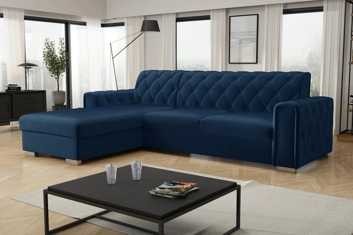 LUXURY elegantní rozkládací rohová sedačka s úložným prostorem