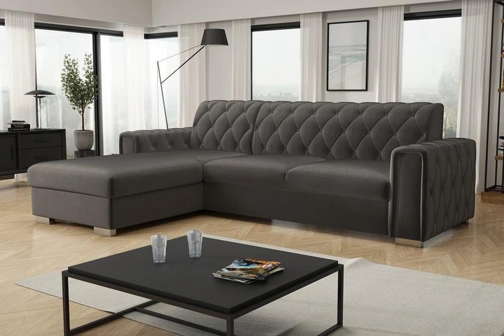 LUXURY elegantní rozkládací rohová sedačka s úložným prostorem