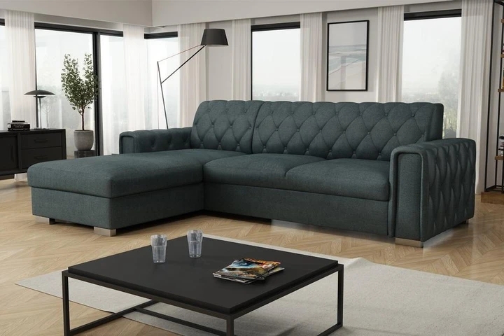 LUXURY elegantní rozkládací rohová sedačka s úložným prostorem