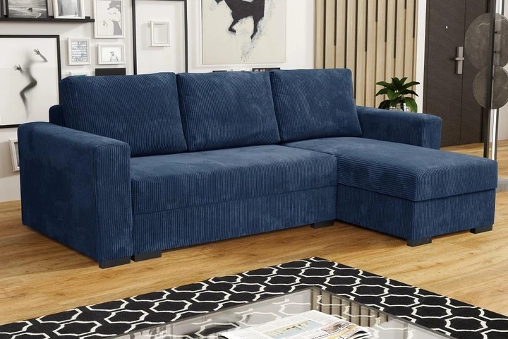 MERLIN retro rozkládací rohová sedačka s úložným prostorem