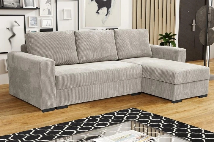 MERLIN retro rozkládací rohová sedačka s úložným prostorem