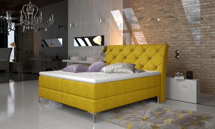 SIENNA 160x200 cm boxspring postel s dekorativním prošíváním