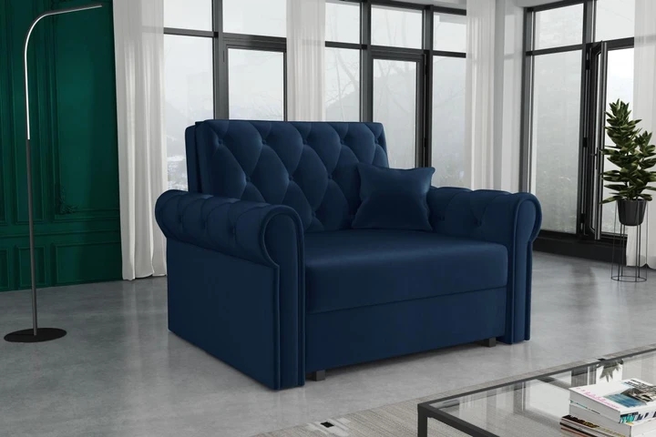 BETSY I malá rozkládací pohovka/křeslo ve vintage stylu