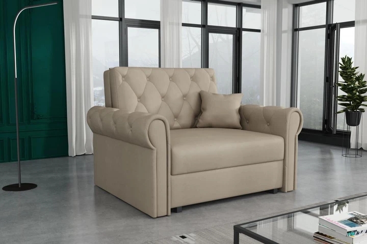 BETSY I malá rozkládací pohovka/křeslo ve vintage stylu