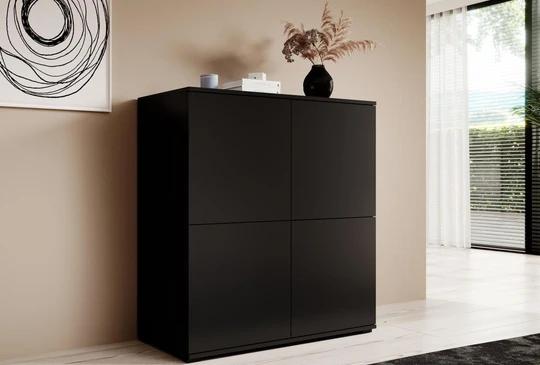 WADE komoda 4D, černá