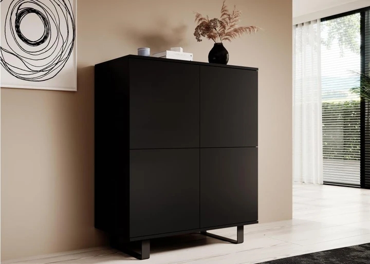 WADE komoda 4D, černá