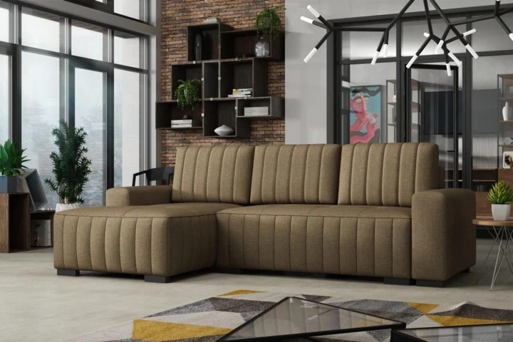 HERBERT rozkládací rohová sedačka s úložným prostorem