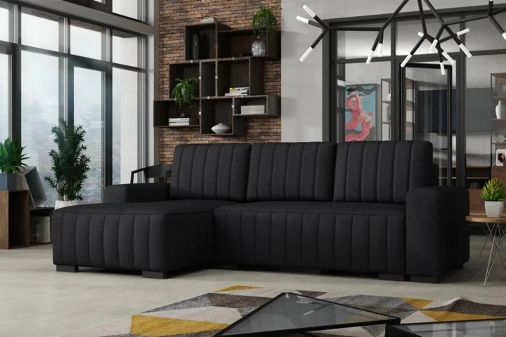 HERBERT rozkládací rohová sedačka s úložným prostorem