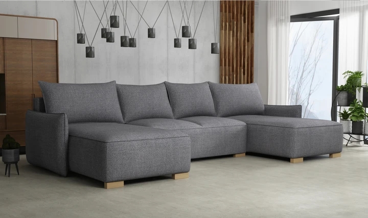 KYOTO U rozkládací sedací souprava ve tvaru U s úložným prostorem