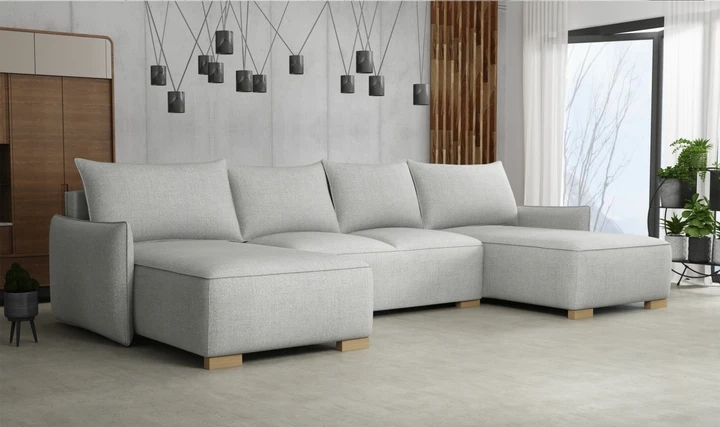 KYOTO U rozkládací sedací souprava ve tvaru U s úložným prostorem