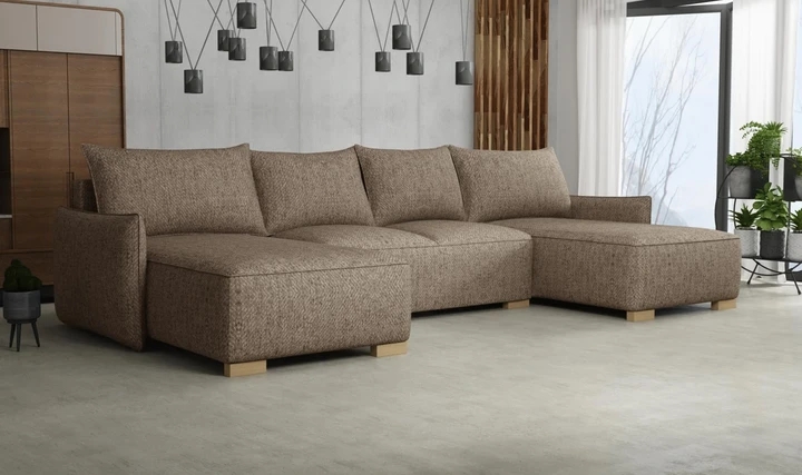 KYOTO U rozkládací sedací souprava ve tvaru U s úložným prostorem