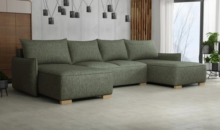 KYOTO U rozkládací sedací souprava ve tvaru U s úložným prostorem