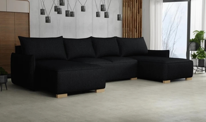 KYOTO U rozkládací sedací souprava ve tvaru U s úložným prostorem