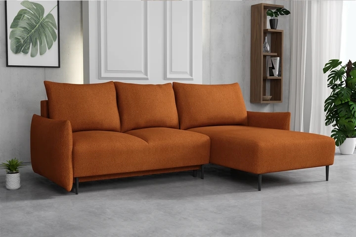 RAVEN elegantní rozkládací sedačka s úložným prostorem