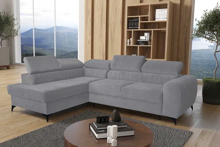 TELMA moderní rozkládací rohová sedačka s úložným prostorem
