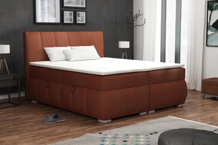 NOEL kontinentální postel boxspring 160x200 cm s úložným prostorem