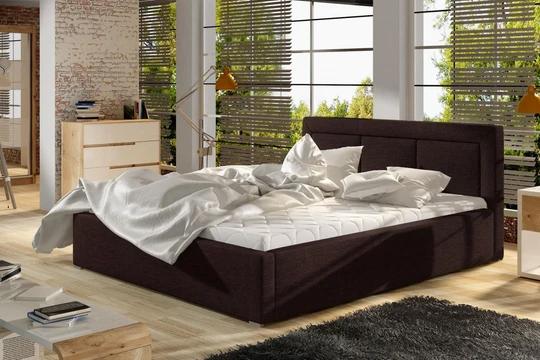 MARCELO 200x200 cm čalouněná postel s dřevěným roštem