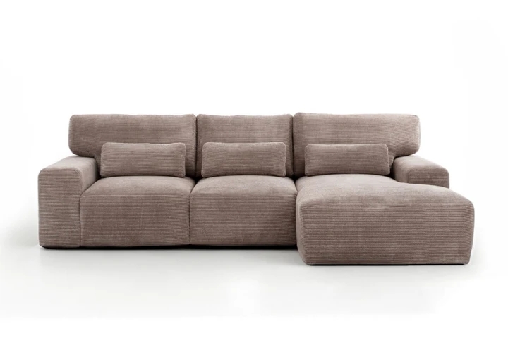 MILAZZO rohová sedací souprava - Pravá, hnědá