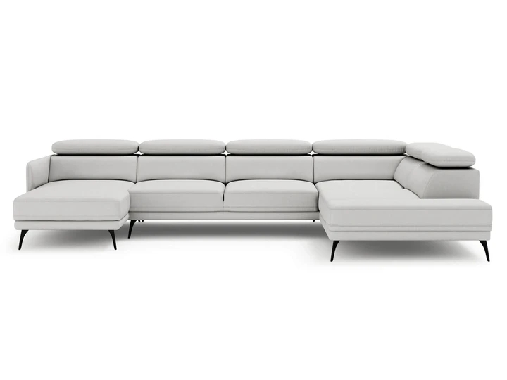 SIDOLO U sedací souprava ve tvaru U s polohovacími záhlavníky