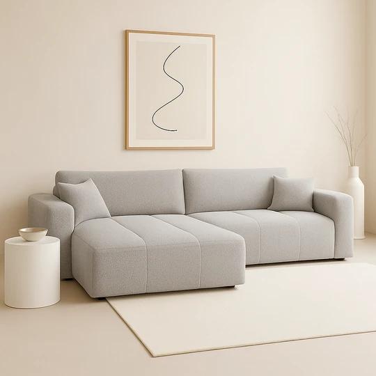 BIANCA rozkládácí rohová sedací souprava s úložným prostorem - šedá