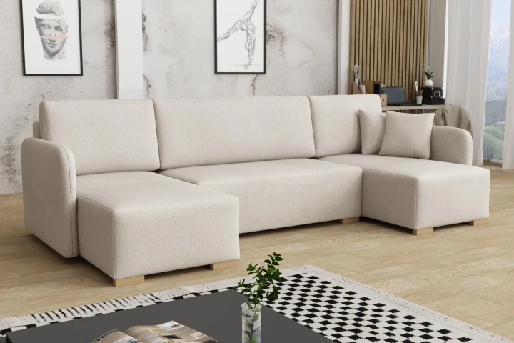 MURIEL U rozkládací sedací souprava ve tvaru U