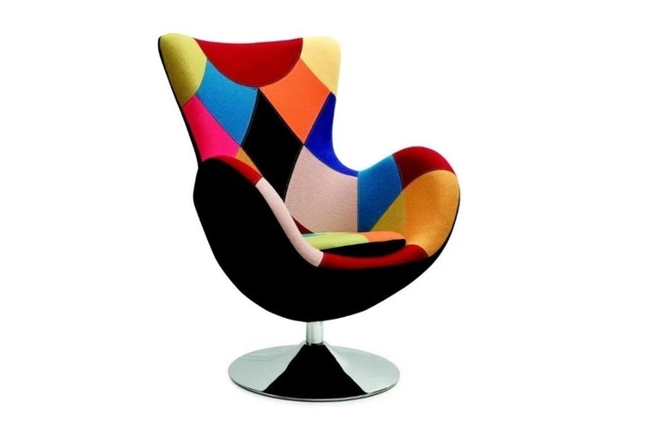 BUTTERFLY patchwork křeslo s otočným mechanismem