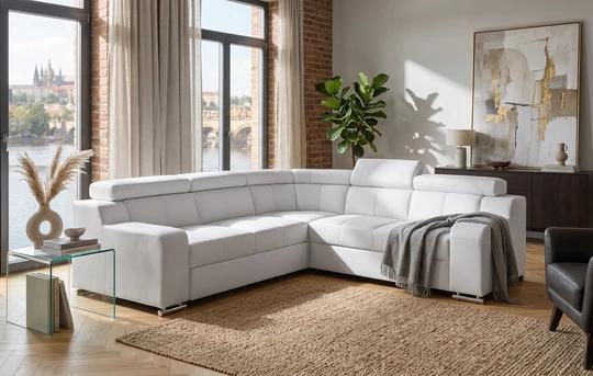 OCTAVIE rozkládací rohová sedací souprava s polohovacími opěrkami